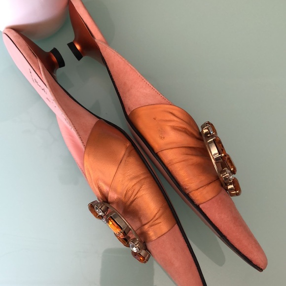 Bolajiz 1858 pink/salmon mules - Picture 3 of 8